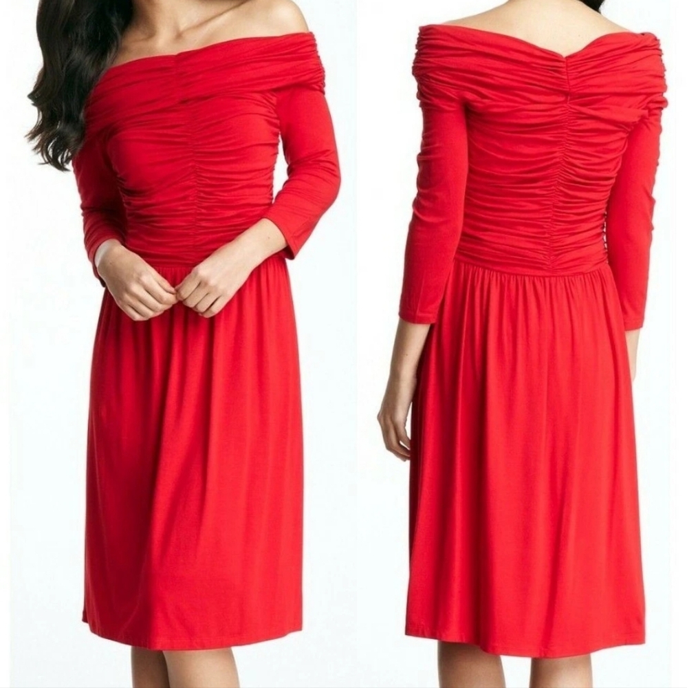 NWT Nue by Shani Dress Jersey Body Architecture Shaping Shapewear 12 Large Red
